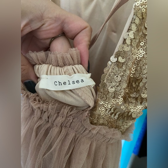 Honey (Chelsea) Formal Gold/Nude Dress - Picture 5 of 5